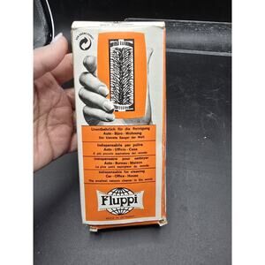 Vintage Fluppi Brush In Original Box. Use On Furniture Car Floor Low Nap Rugs